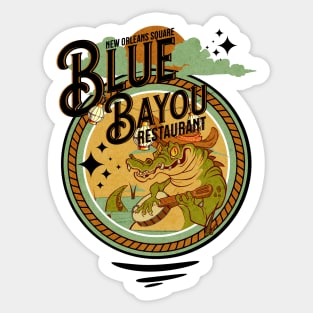 Blue Bayou Restaurant New Orleans Square Bar Lounge California Sticker